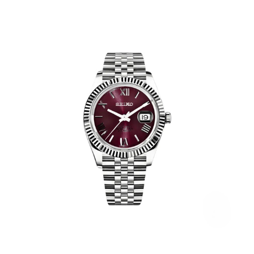 Seiko Mod Datejust - Écarlate Royale
