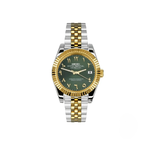 Seiko Mod Datejust - Chiffre Arabe - Vert Souverain