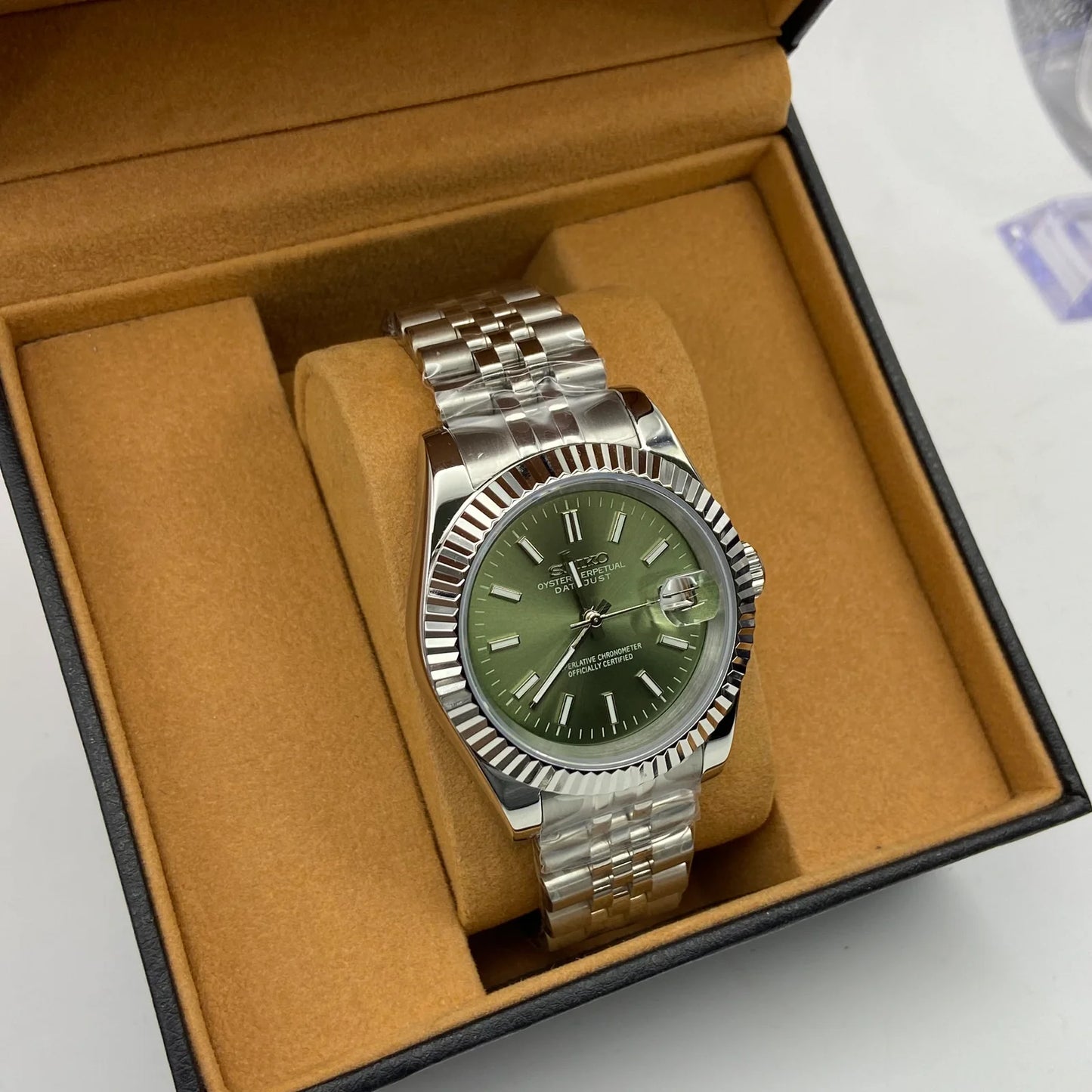Seiko Mod Datejust - Émeraude Royal