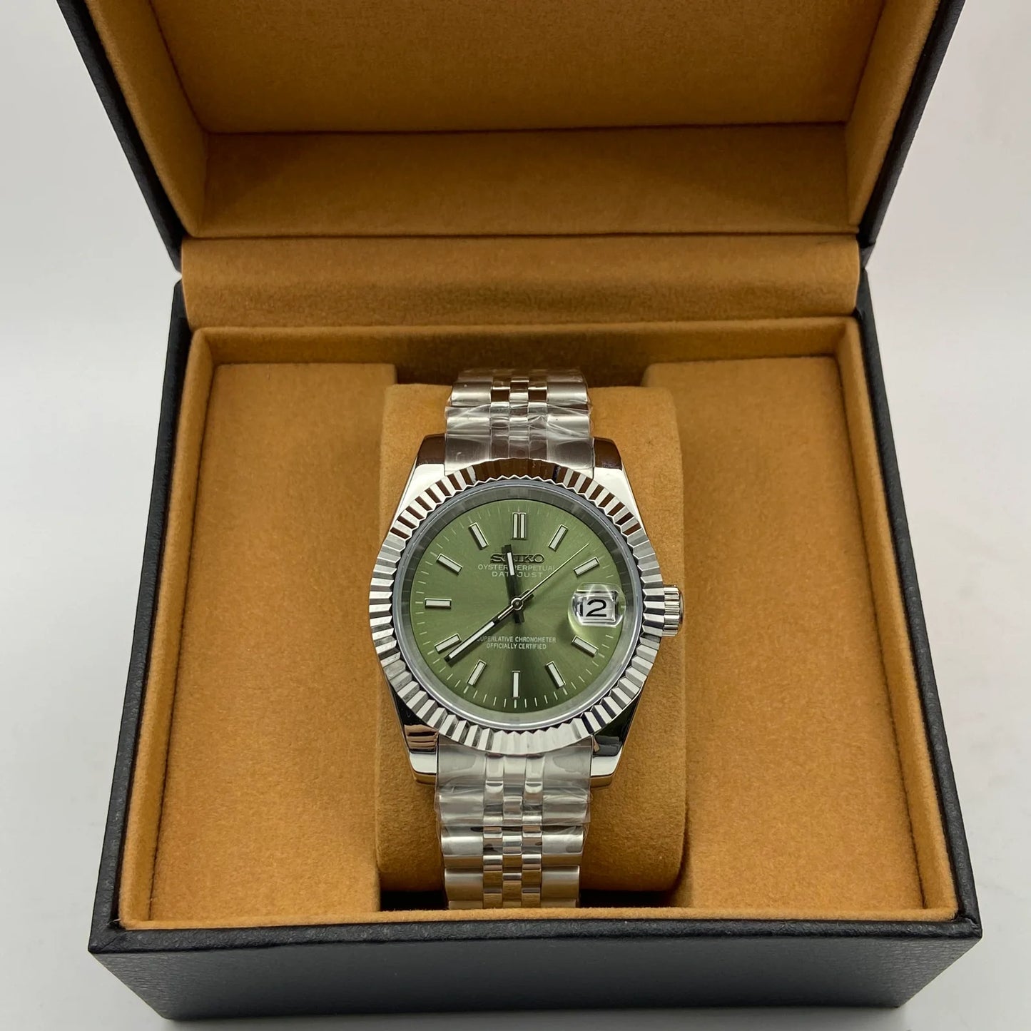 Seiko Mod Datejust - Émeraude Royal