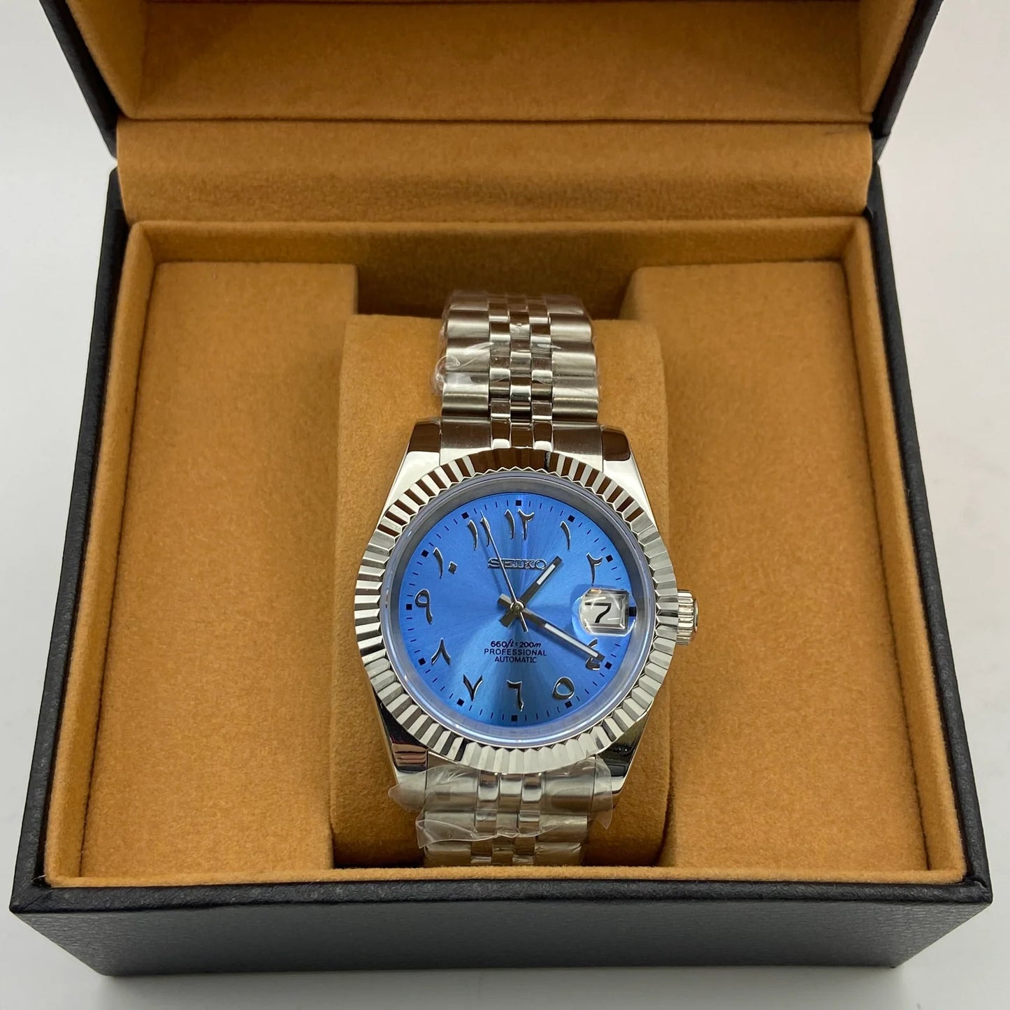 Seiko Mod Datejust - Chiffre Arabe - Élégance Marine