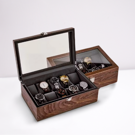 10 wooden watch boxes