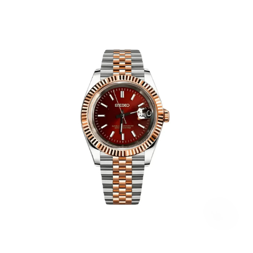 Seiko Mod Datejust - Écarlate Royale