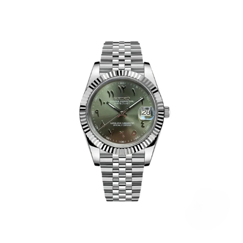 Seiko Mod Datejust - Chiffre Arabe - Émeraude Royal