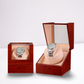 red and brown watch winder box